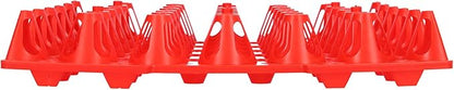 5PCS Egg Flats - 30 Cell Plastic Egg Crates Holder Tray for Storage & Transportation - Durable & Reusable Storage Solutions (Red)