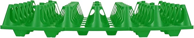 Dioche Egg Crates 5PCS Egg Flats - 30 Cell Plastic Crates Holder Tray for Storage & Transportation - Durable & Reusable Storage Solutions (Green)