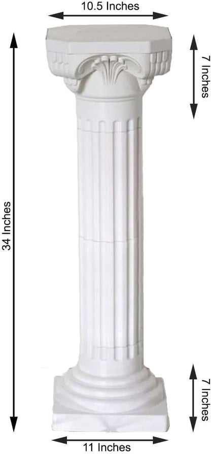 Efavormart 4 Pillars/Set 3ft Tall Roman Decorative Wedding Party Columns PVC Pillars 36" Height (Adjustable)