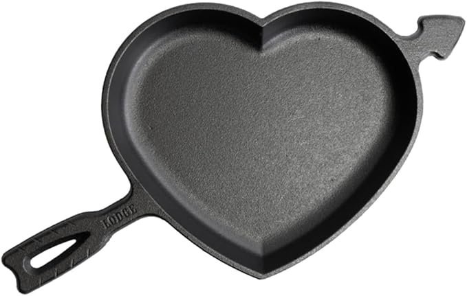 Lodge Seasoned Cast Iron Heart Skillet
