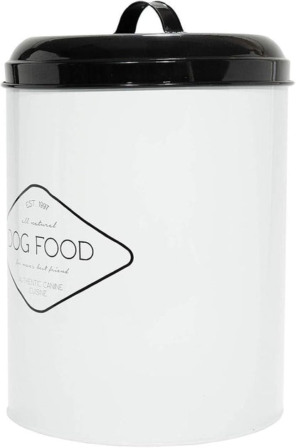 Amici Pet Buster All Natural Canister, Metal Storage Container with Handle Lid & Silicone Gasket Seal, Minimal Countertop Food Bin for Pantry, Pet Treats & Kitchen Dry Goods - 272 Oz (10.5"L x 14"H)