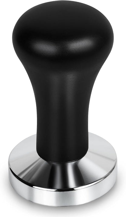 51mm Espresso Tamper, Espresso Machine Accessories, Espresso Tamper with Wood Handle, Durable Metal Tamper, Medium Weight, Home & Café Use Coffee Tamper