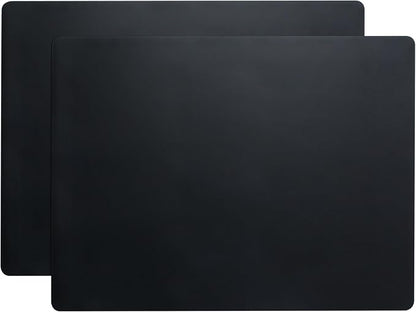 Large Silicone Craft Mats, YACEYACE 2Pcs 24"x 16" Large | Silicone Table Mat, Black Mat for Jewelry,Heat Resistant, Kitchen Counter