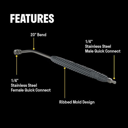 ACTIVE Pressure Washer Gun + Pressure Washer Foam Cannon + 20" Pressure Washer Lance for All types of Pressure Washers