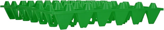 Egg Crate, Durable Plastic 30-Cell Egg Holder Green Tray for Farmers, Homeowners, Egg Transport