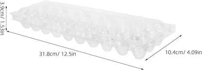 Kisangel 30pcs 30 Grids Clear Quail Egg Carton - Small Plastic Quail Egg Storage Holder with Lid - Reusable Dispenser Holder for Small Pigeon Pheasant Egges