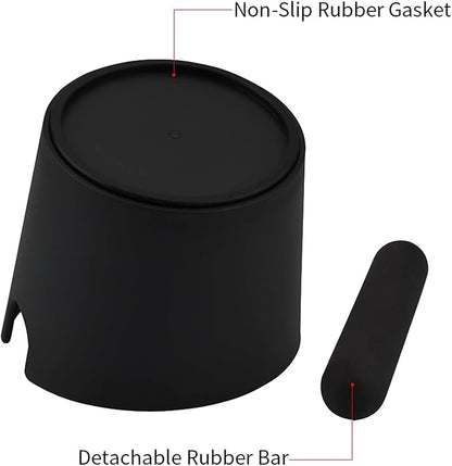 HOMEE Coffee Knock Box 4.8 Inch Barista Style Knock Box With Removable Bar | Round Shock-Absorbent Durable With Removable Knock Bar and Non-Slip Base Gift