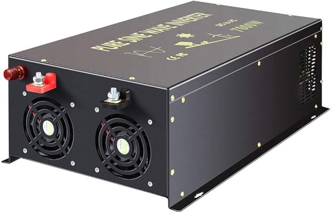 WZRELB 7000W 36V 110-120V Pure Sine Wave Power Inverter with 4 AC Outlets,Bipolar High-Frequency Inverter
