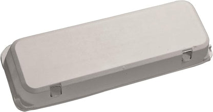 Blank 12-Egg Flat Top Paper Pulp Egg Carton with Nutrition Facts, Safe Handling Info, Optional UPC - 50 Pack