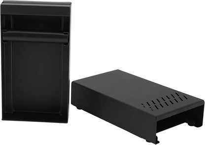 DIBTSA Espresso Knock Box Drawer, Stainless Steel Coffee Grounds Container with Removable Rubber Knock Bar and Non-slip Base, Mini 9.29 x 5.43 x 2.08 inches (Black)