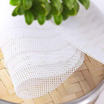 4 Pieces Round Silicone Reusable Steamer Mat Mesh Sheet for Fruit Dryer,Food Dehydrator Sheets Dryer Mesh,10" Diameter