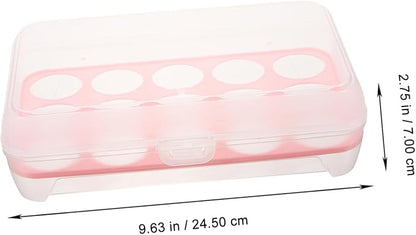 ARTIBETTER 2pcs Plastic Egg Tray Egg Organizer Storage Box for Kitchen Storage Rack Container Safe Fresh Holder
