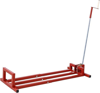 Lawn Mower Lift for Riding Tractors, 800 Lbs Capacity Lawn Tractor Lifter, Ride-on Mower, Cleaning Aid, Universal, Lawn Tractor Lift, Lawn Tractor + 45° Tilt Adjustable (Red)