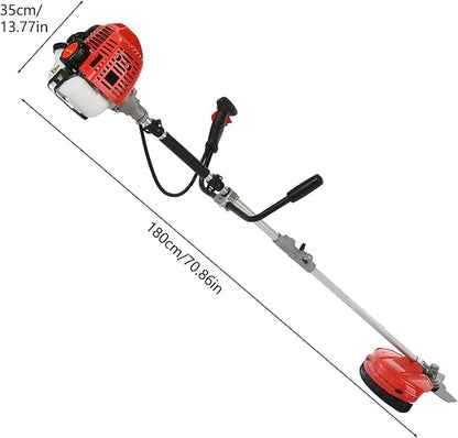 52cc 2-Stroke Gas Powered Weed Eater, Grass Trimmer 2 in 1 Weed Wacker 2.2KW 8500RPM Multi-Functional Gas String Trimmer for Home Garden
