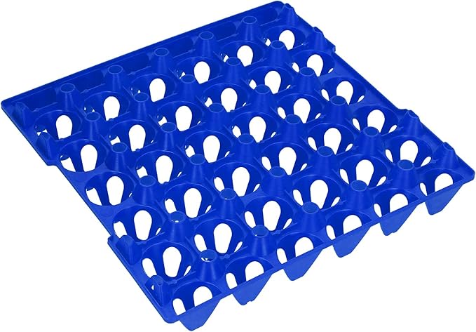 5PCS Egg Flats - 30 Cell Plastic Egg Crates Holder Tray for Storage & Transportation - Durable & Reusable Storage Solutions (Blue)