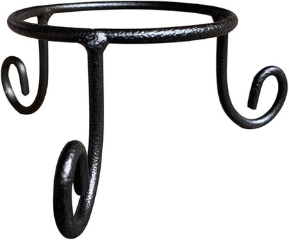 Black Iron Ball Stand - Gazing Globe Stand for Balls, Sphere Holder Wrought Iron Display Stand, Crystal Ball Stand, Glass Bowl Ring Metal Egg Stands, Gazing Ball Stand(3.5" Diameter X 2" Tall)
