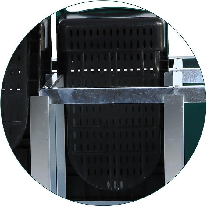 Metal Nesting Box for Chickens (6 Holes) - Heavy Duty Galvanized Steel Hen Laying Box, Outdoor Poultry Nest for Hens, Farm & Ranch Poultry Habitat Supplies