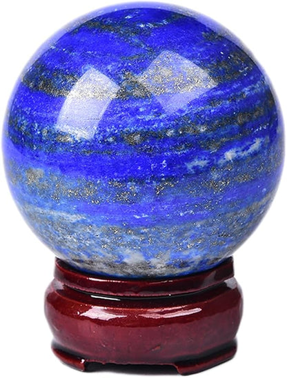 JIC Gem Extra Large Lapis Lazuli Quartz Crystal Sphere,Decorative Crystal Ball Blues Gemstone Sphere for Meditation,Office Table Decorations 100-110mm