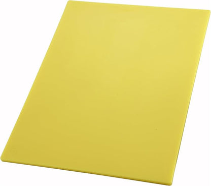 Winco 18" x 24" Yellow Heavy-Duty Plastic Cutting Board (Set of 6) | Dishwasher safe, Stain resistant, HACCP approved, Great for Charcuterie, Cheese, Appetizers and Buffet Displays