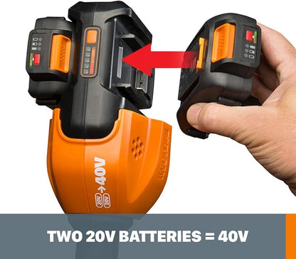 WORX 40V 13" Cordless String Trimmer/Edger + Leaf Blower Combo Kit, Batteries & Charger Included WG927