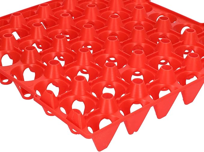 Egg Crates, 30 Cell Egg Tray, Plastic Egg Storage Bulk for Egg Storage Transportation Home Farm Supplies(red)