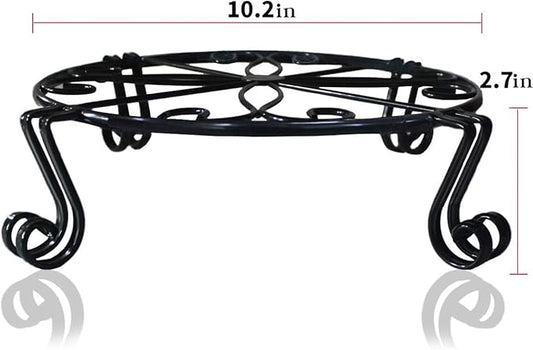 Plant Stand for Heavy Duty Potted Holder Indoor Outdoor Metal Rustproof Iron Garden Container Round Supports Rack for Planter Bronze, Pumpkin Stand Outdoor