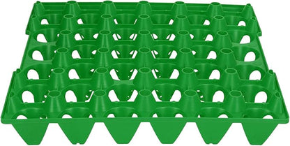 Egg Crate, Durable Plastic 30-Cell Egg Holder Green Tray for Farmers, Homeowners, Egg Transport