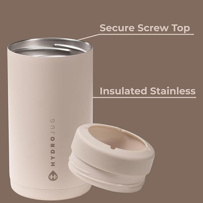 HydroJug Tall Can Cooler 16 oz, Stainless Steel Can Holder, Dune