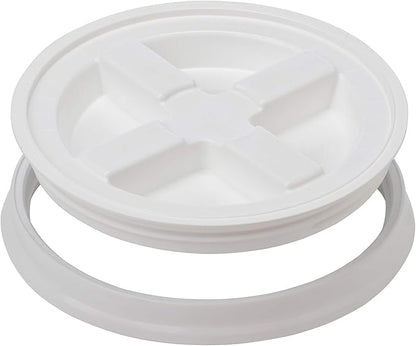 House Naturals 6 Gallon Food Grade BPA Free Made in USA Blue Bucket Pail with White Airtight Screw On Lid (Pack of 2)