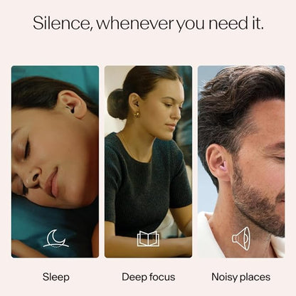 Alpine Silence Earplugs for Sleep, Focus & Travel - V-Shape Snug Fit & Soft Oval Tips – 4 Sizes XS/S/M/L - Comfortable, Reusable Hearing Protection - 22dB – Pink