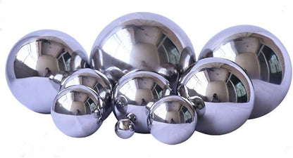 Pack of 2, Stainless Steel Hollow Gazing Ball Mirror Polished Shiny Sphere for Home Garden Ornament (4 Inch)