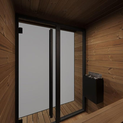 GL4 Outdoor Sauna Kit, Garden Luxury-Series Outdoor DIY Sauna Kit, Thermo-Spruce, up to 4 Persons Bundles (Sauna Heater and Sauna Stones Included) (HIVE MINI 6 WiFi - Gold)