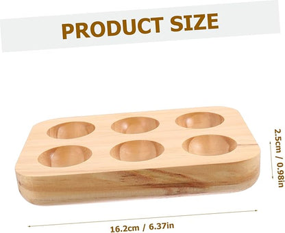 Happyyami Rustic Wooden Egg Tray Holder for Kitchen 12-Capacity Egg Storage Container for Refrigerator and Countertop Display