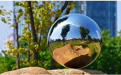 6pcs Gazing Ball 2.36/3.15/3.93 in,Seamless Silver Stainless Steel Polished Reflective Smooth Mirror Garden Sphere Globe,Props of Photography,Colorful Addition to Any Garden Home