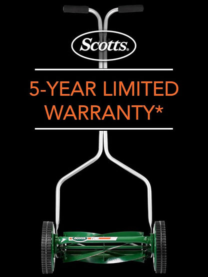 Scotts Outdoor Power Tools 304-14S 14-Inch 5-Blade Push Reel Lawn Mower, Green