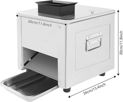 Meat Cutter Machine, 850W Electric Meat Slicer Shredded Cutting Machine, 3.5mm Commercial Stainless Steel Blade Shredder, 330lbs/h for Boneless Pork Chicken Fish Vegetables (3.5mm)