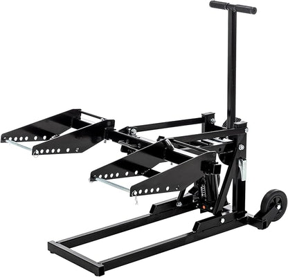 Riding Mower Lift,550 lbs Capacity Lawn Mower Lift Jack with Hydraulic Jack,Foldable Design for Zero Turn Mower Lift and Garden Tractors, Black
