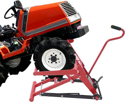 Lawn Mower Lift, 350Lbs Lawn Mower Lift Carbon Steel Hydraulic Lift Jack Lawnmower Lift Tool Adjustable Lawnmower Lifts w/Hydraulic Foot Pedal for Garden Tractors All-Terrain Maintenance and Repair