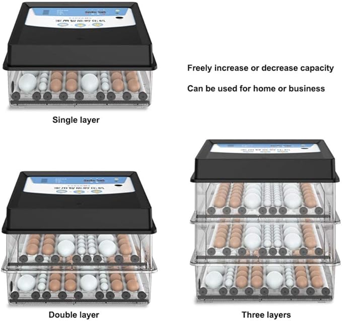 Digital Automatic Hatcher,Egg Incubator with Automatic Turning Function, with Temperature Control,Digital Incubatores,Or Hatching Chickens Ducks Eggs, Goose Egg,