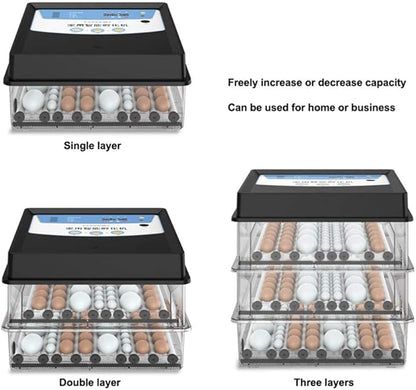Digital Automatic Hatcher,Egg Incubator with Automatic Turning Function, with Temperature Control,Digital Incubatores,Or Hatching Chickens Ducks Eggs, Goose Egg,