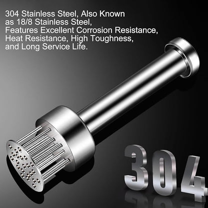 Stainless Steel Meat Tenderizer Tool, 21 Sharp Needles, Chicken Meat Tenderizer, Tenderizing Steak, Beef, Chicken, Pork, Barbecue, Marinating Prep Tool, with free cleaning brush