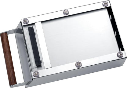 Normcore Espresso Knock Box Drawer, Espresso Knocker Drawer, 304 Stainless Steel With Walnut Wood Hand, For Home, Office, Restaurant and Coffee Shop, Mirror Finish, Size: M