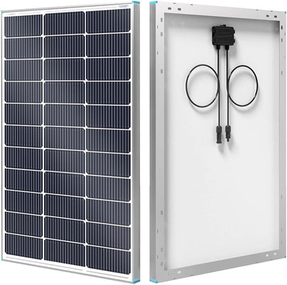Renogy 100W Solar Panel N-Type, 12V 100 Watt Solar Panel 16BB 25% High-Efficiency, N-Type Solar Panels for RV Marine Boat Trailer Camper Rooftop Farm and Other Off-Grid System