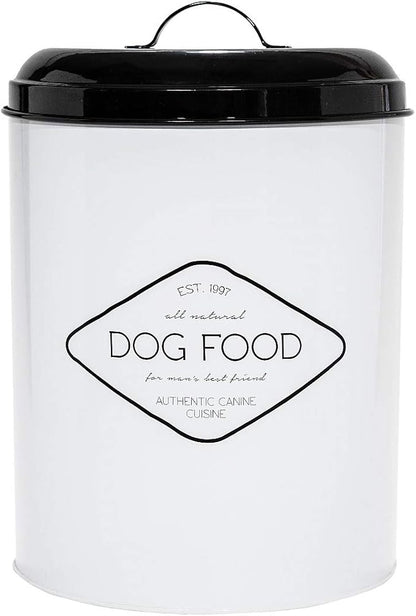 Amici Pet Buster All Natural Canister, Metal Storage Container with Handle Lid & Silicone Gasket Seal, Minimal Countertop Food Bin for Pantry, Pet Treats & Kitchen Dry Goods - 272 Oz (10.5"L x 14"H)