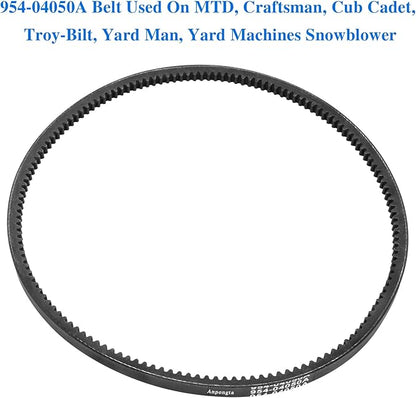 954-04050A Snow Thrower Auger Belt for MTD, Cub Cadet, Craftsman, Troy-Bilt 754-04050, 754-04050A, 954-04050, Replaces 954-04050A Belt (1/2'' x 35'' V-Belt, Kevlar Cord)