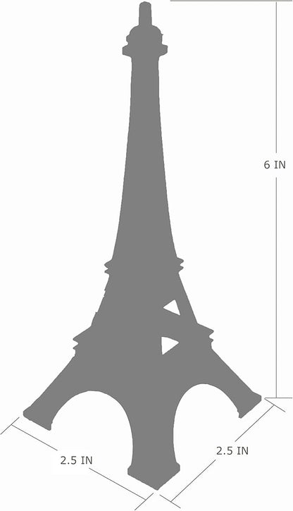 allgala 7" Eiffel Tower Statue Decor Alloy Metal, Black