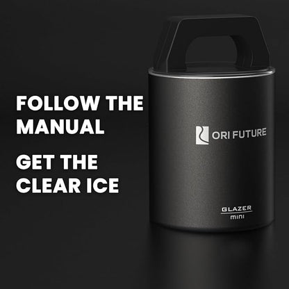 GLAZER mini, Clear Ice Cube Mold, Ice Cube Maker for Whiskey