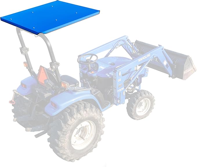 Universal Tractor Canopy | ROPS 1.5”-3” | Robust Steel | Blue | Easy Install
