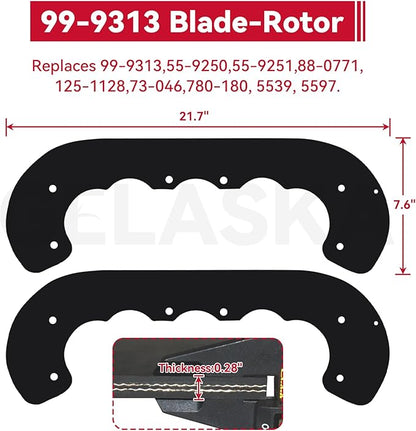 GELASKA 99-9313 Snow Blower Paddles with 55-8760 Scraper 55-9300 Belt and Hardware Kit Replaces 125-1128, 55-9250, 55-9251, 88-0771 for Toro CCR 2000, CCR 2400, CCR 2500, CCR 3000 Snowthrowers