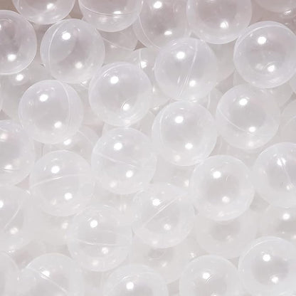 Ball Pit Balls for Kids, Plastic Refill 2.2 Inch Balls, 100 Pack, Bright Colors, Phthalate and BPA Free, Includes a Reusable Storage Bag with Zipper